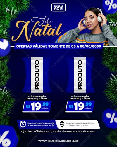POST FEED | TABLÓIDE | FOLHETO | FELIZ NATAL | PSD EDITÁVEL