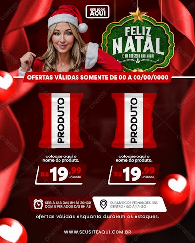 POST FEED | TABLÓIDE | FOLHETO | FELIZ NATAL | PSD EDITÁVEL
