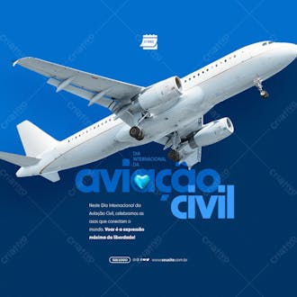 Social media dia internacional da aviação civil liberdade