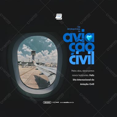 Social media dia internacional da aviação civil novos horizontes