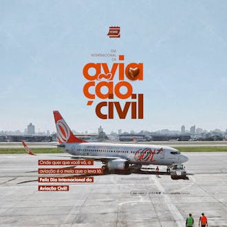 Social media dia internacional da aviação civil onde quer que você vá