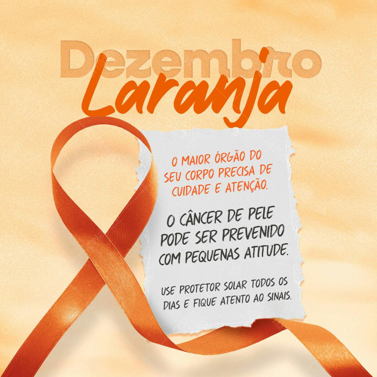 Post para Dezembro Laranja PSD Editável