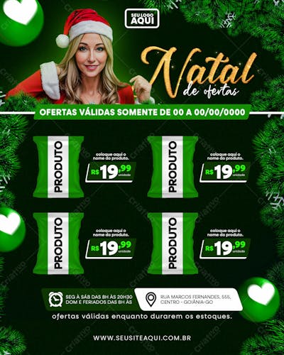 POST FEED | TABLÓIDE | FOLHETO | FELIZ NATAL | PSD EDITÁVEL