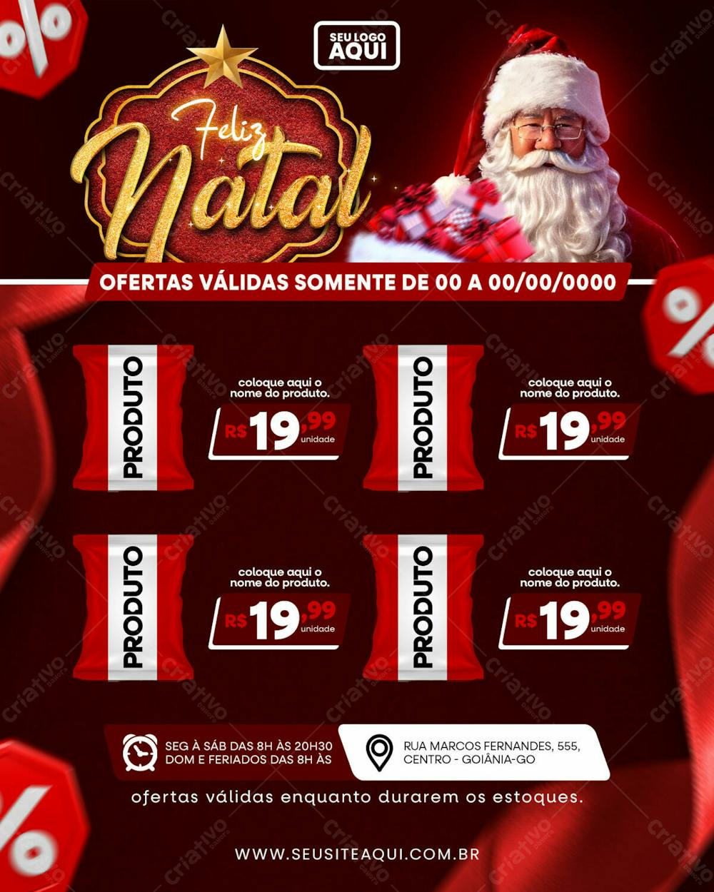 POST FEED | TABLÓIDE | FOLHETO | FELIZ NATAL | PSD EDITÁVEL
