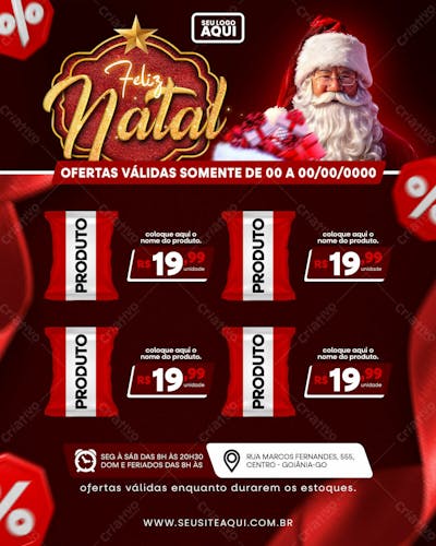 POST FEED | TABLÓIDE | FOLHETO | FELIZ NATAL | PSD EDITÁVEL