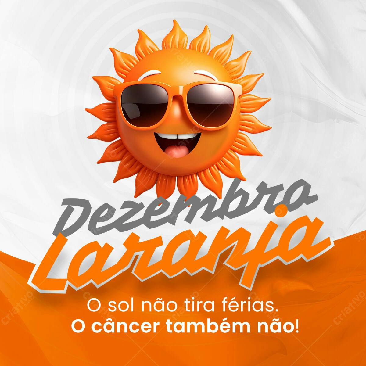 Flyer Dezembro Laranja PSD Editável
