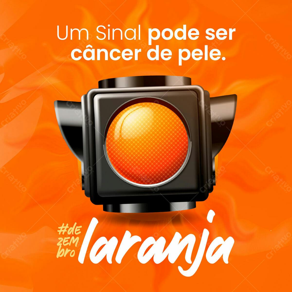 Post para Campanha Outubro Laranja PSD Editável
