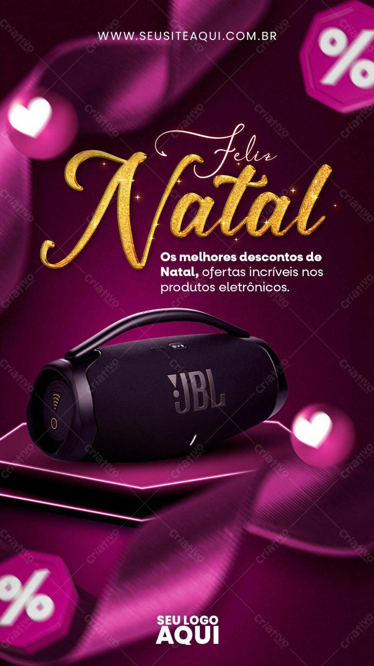 Flyer Natal JBL PSD Editável