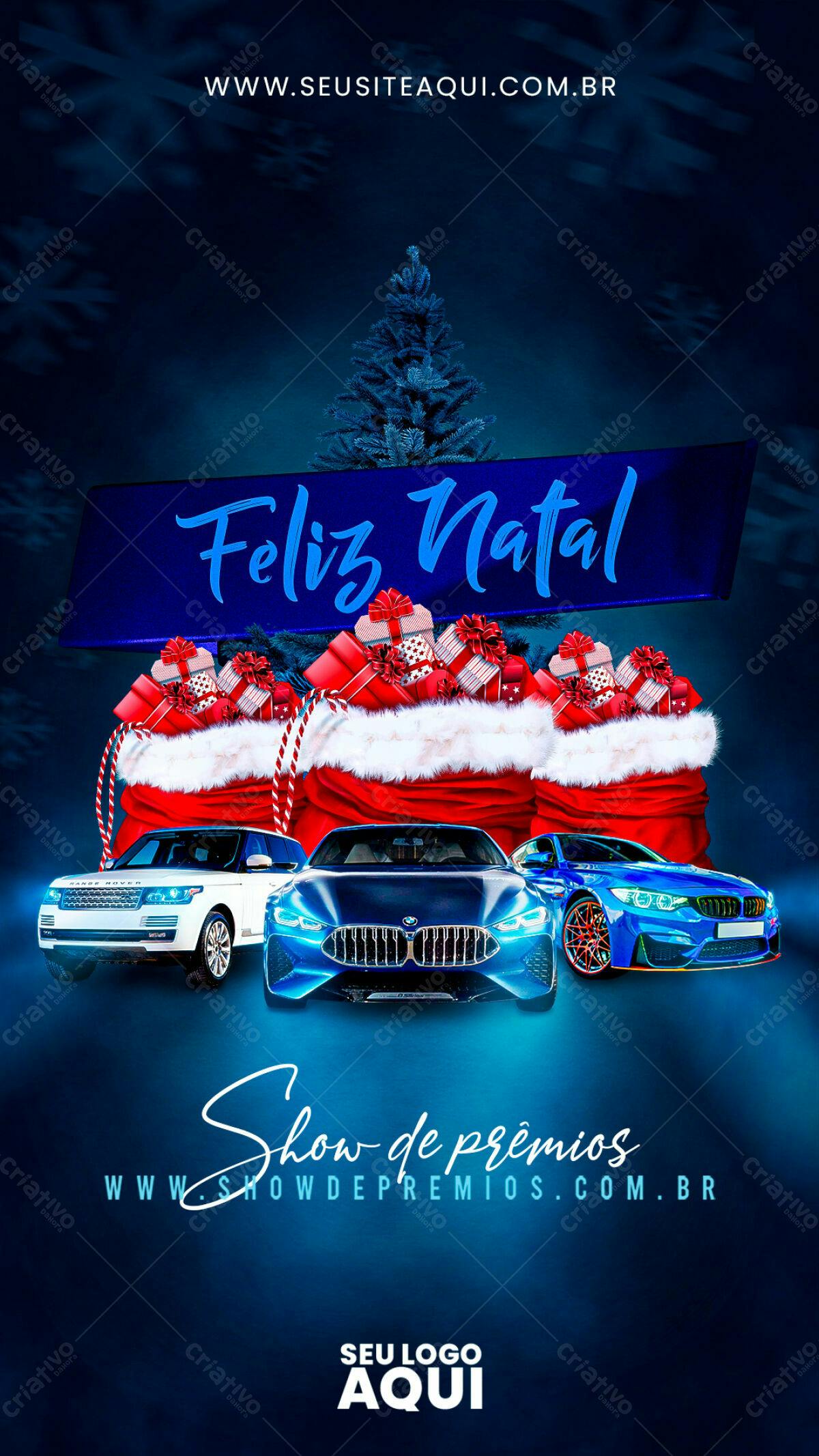 Flyer Natalino Show de Prêmios PSD Editável