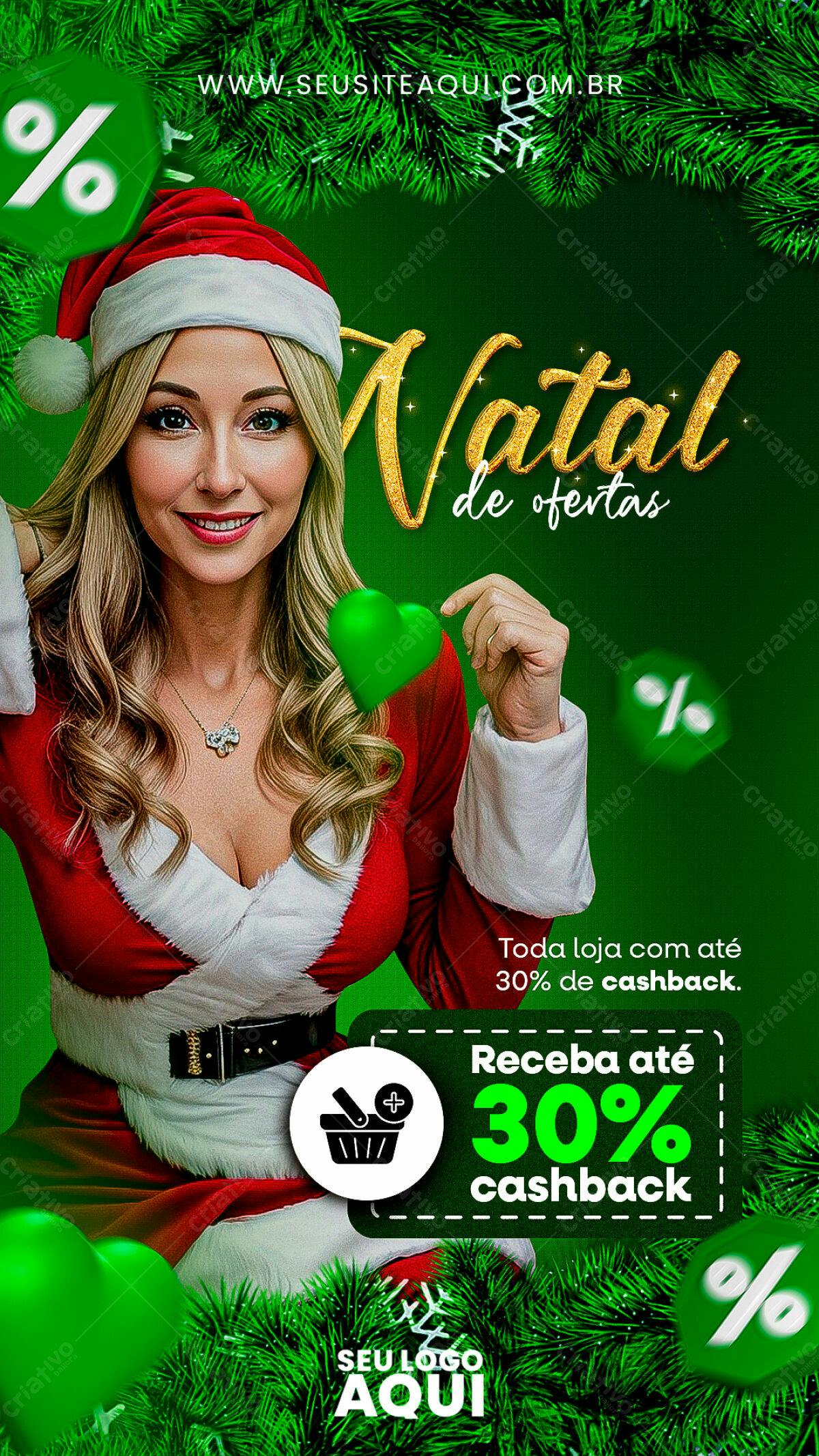 Flyer Natal com Cashback PSD Editável