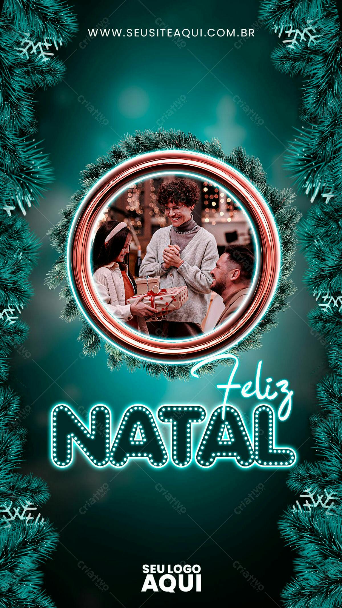 Flyer Natalino Família PSD Editável