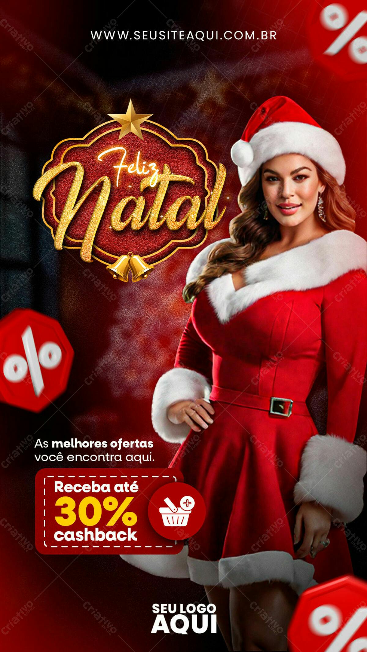 Flyer Natalino com Modelo PSD Editável