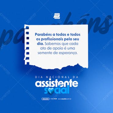 Social Media   Dia Nacional Da Assistência Social   Parabéns