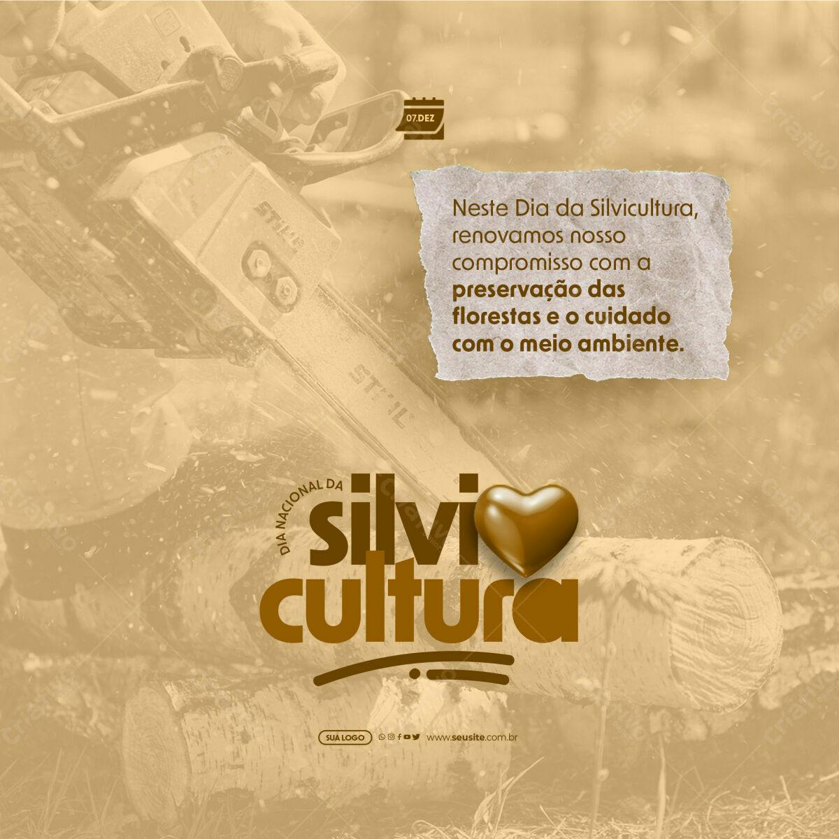 Post para o Dia da Silvicultura PSD Editável
