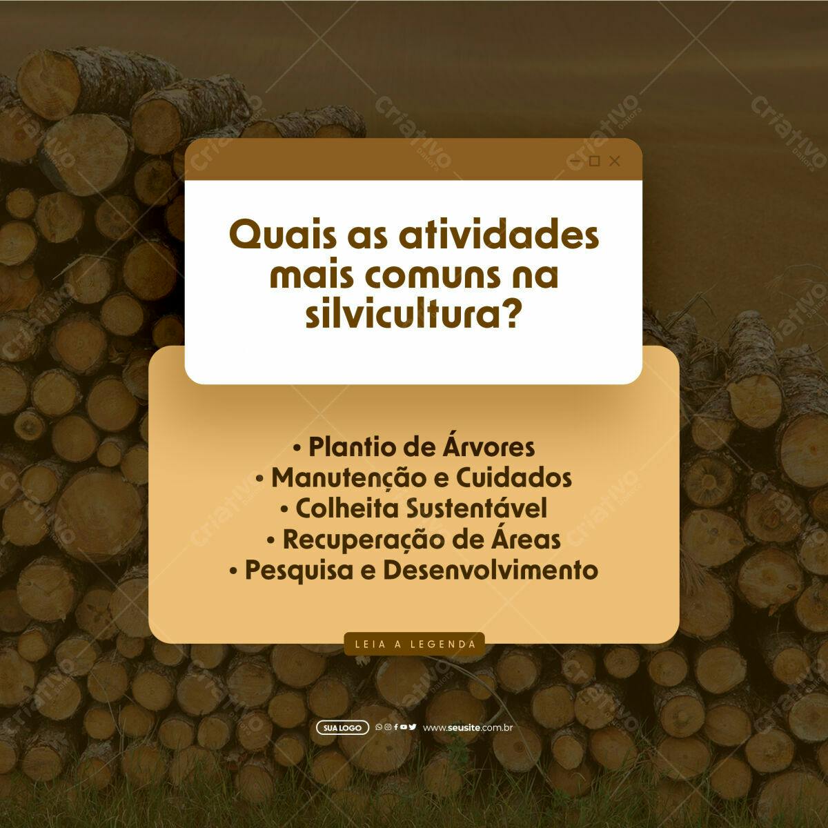 Post para Silvicultura PSD Editável