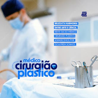 Social media dia do médico cirurgião plástico beleza é a harmonia