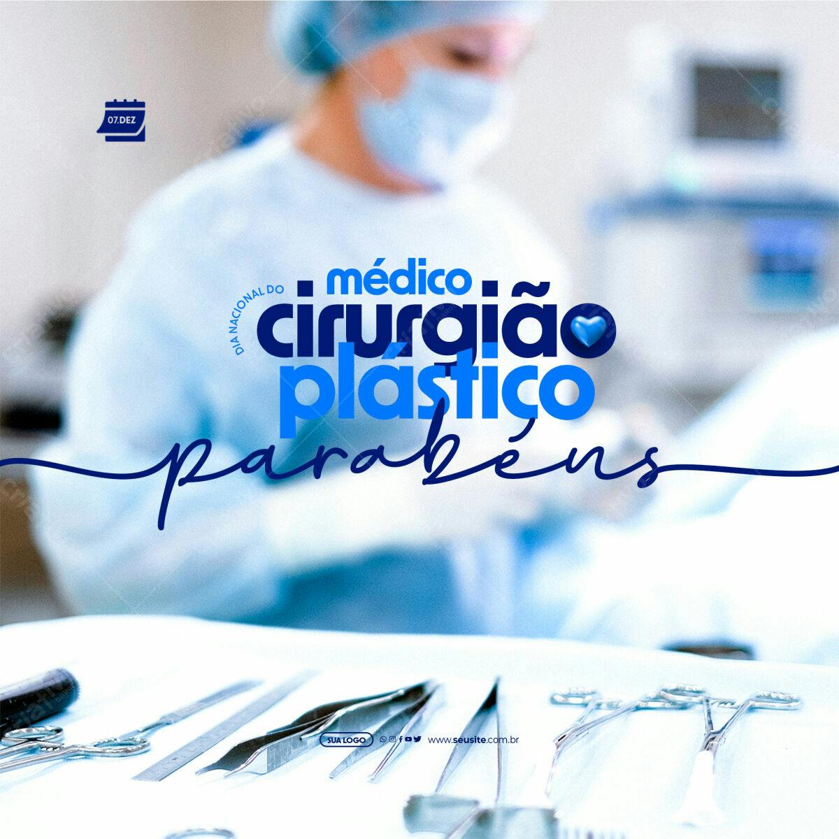 Postagem Dia do Médico Cirurgião Plástico PSD Editável