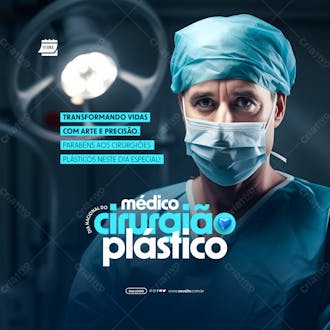 Social media dia do médico cirurgião plástico transformando vidas