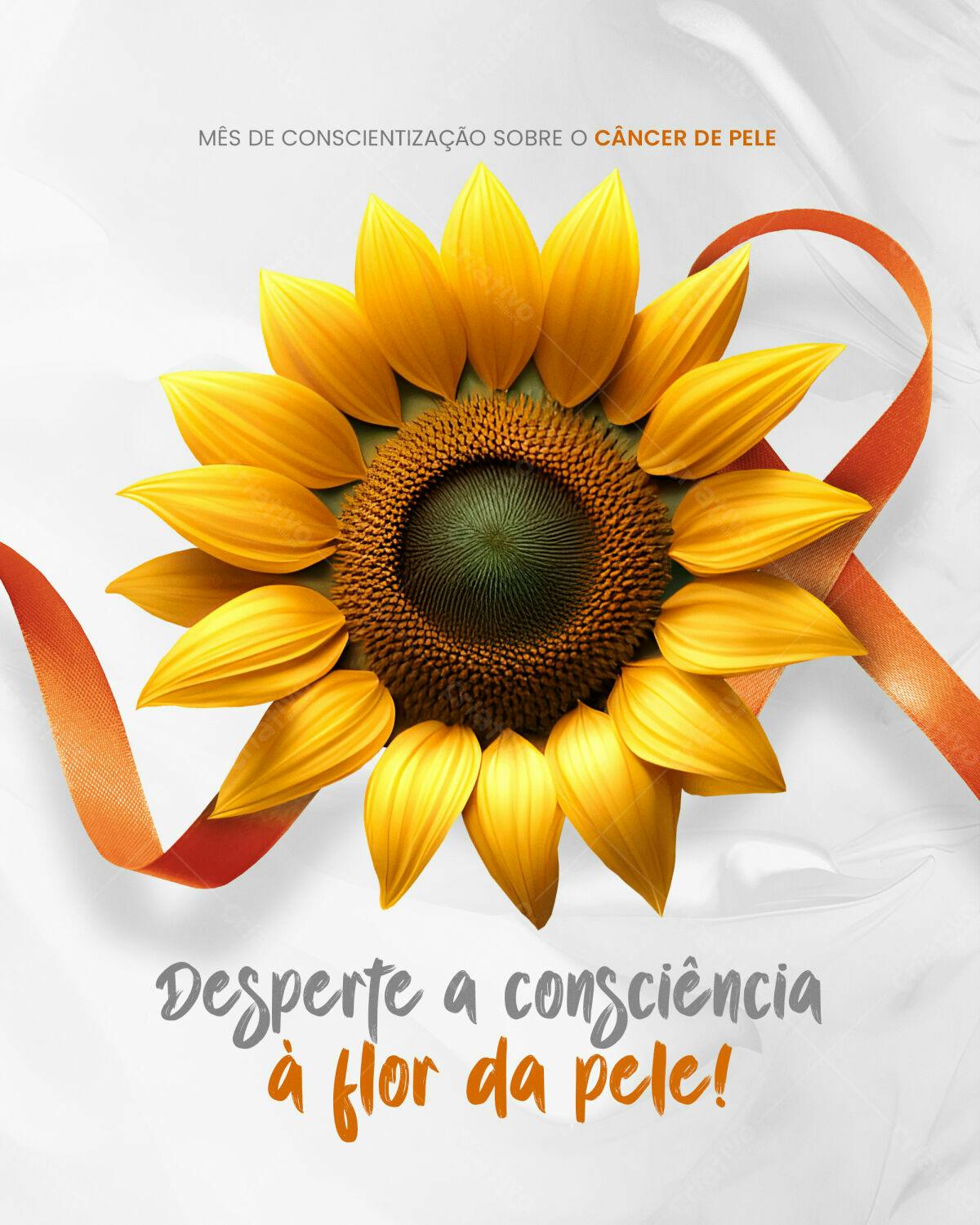 Flyer Mês de Conscientização do Câncer de Pele PSD Editável