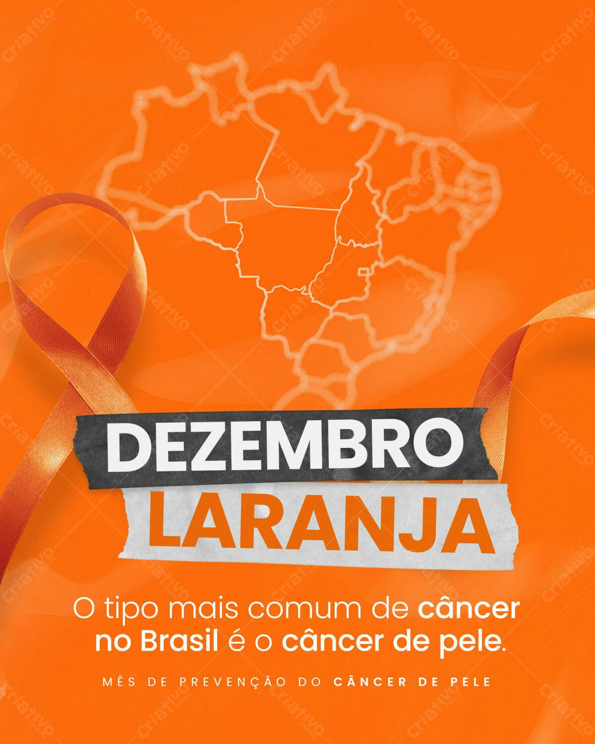 Flyer Dezembro Laranja PSD Editável