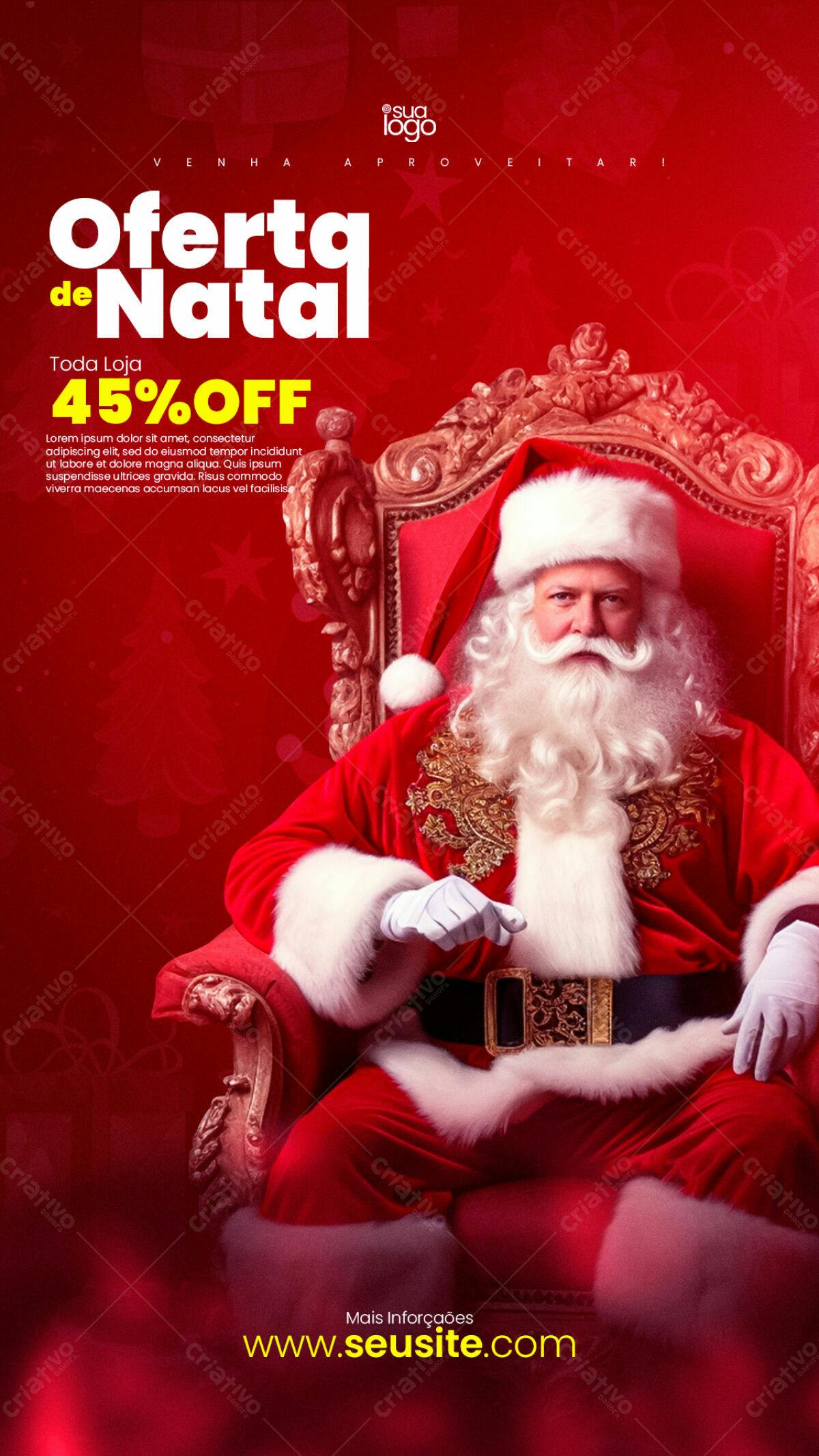 Flyer Oferta de Natal PSD Editável