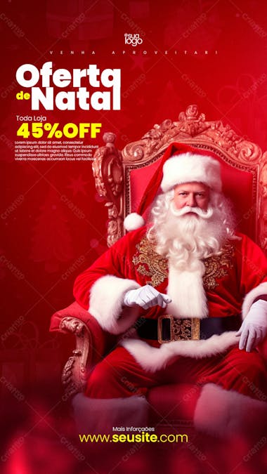 Flyer de ofertas de natal story