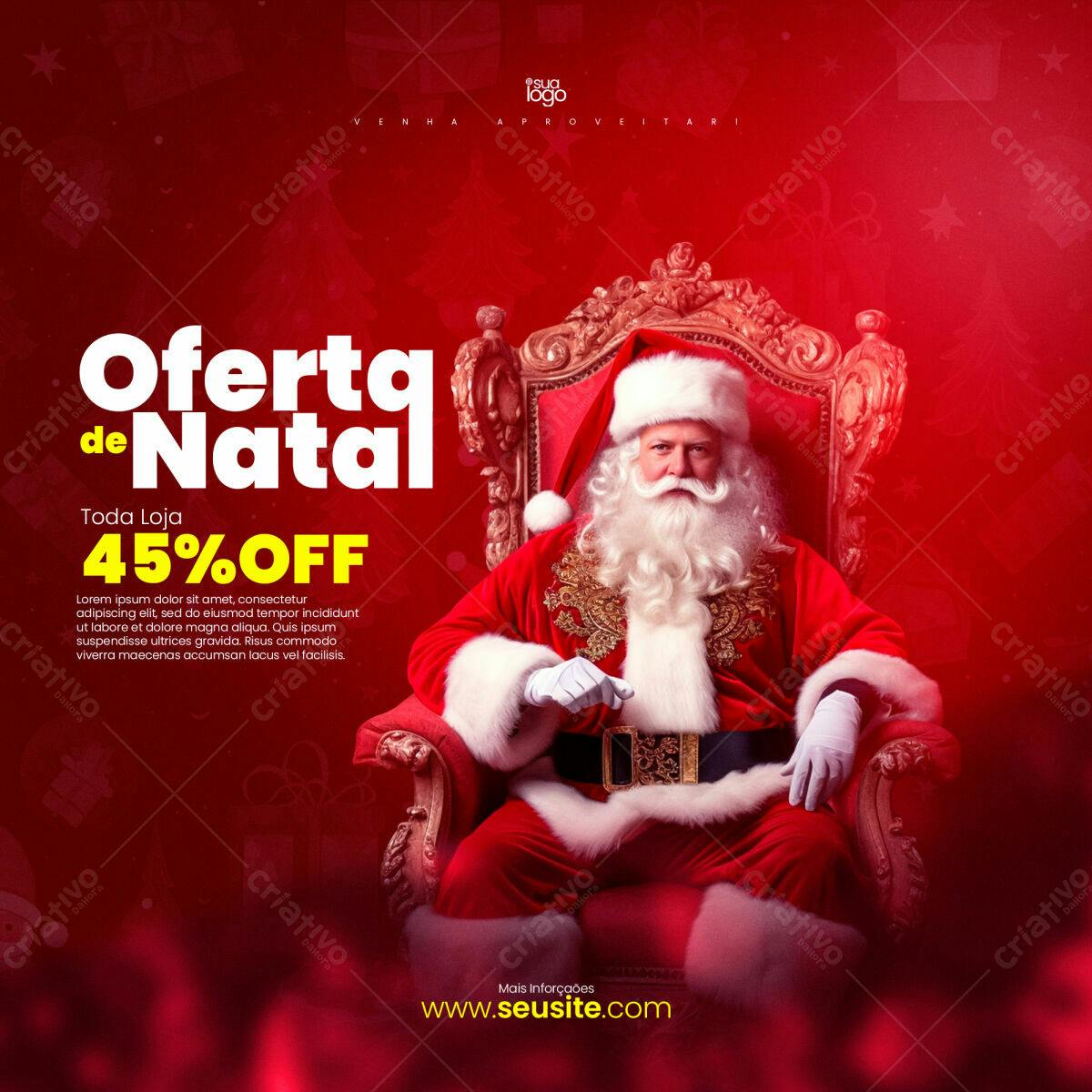 Flyer Oferta de Natal PSD Editável