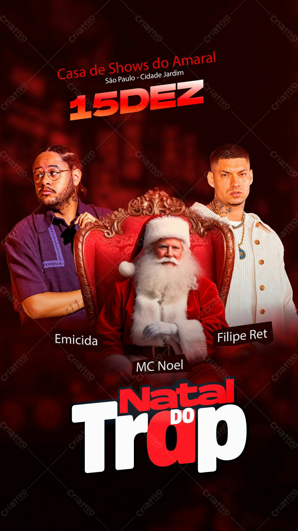 Flyer Natal do Trap PSD Editável