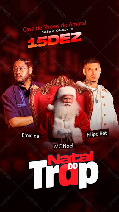 Flyer Natal Do Trap Story