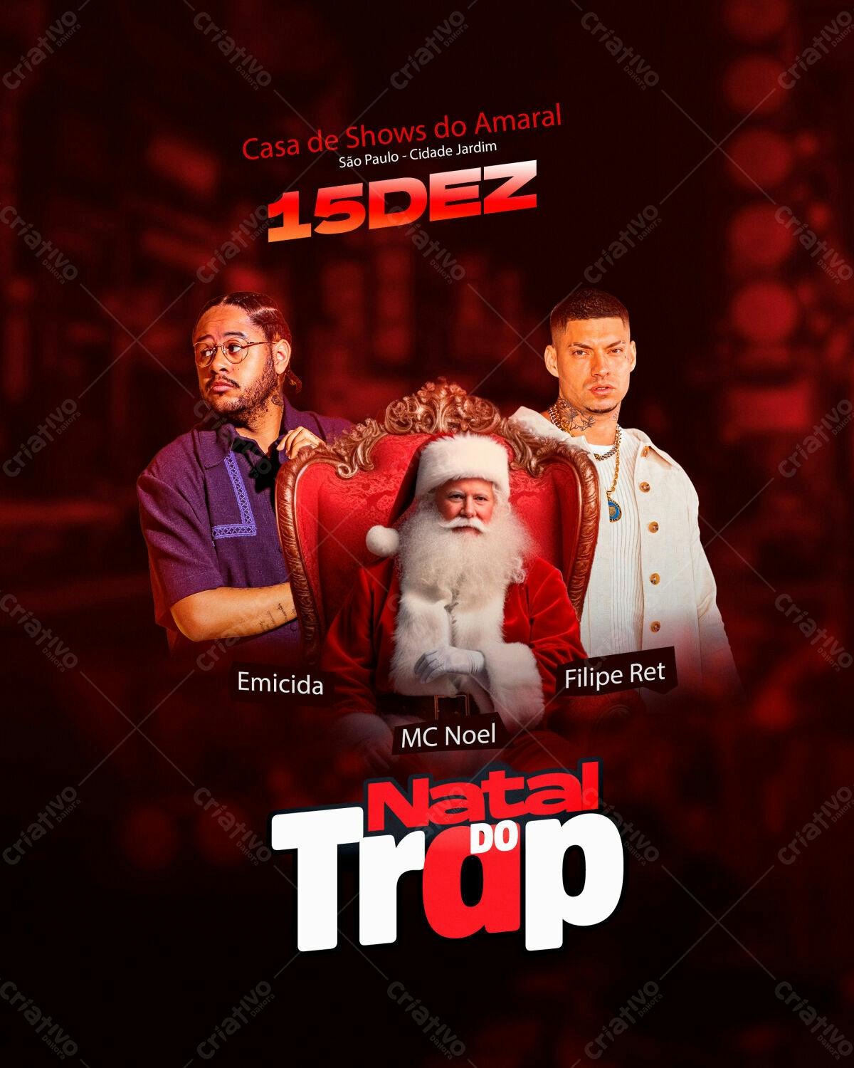 Flyer Natal do Trap PSD Editável