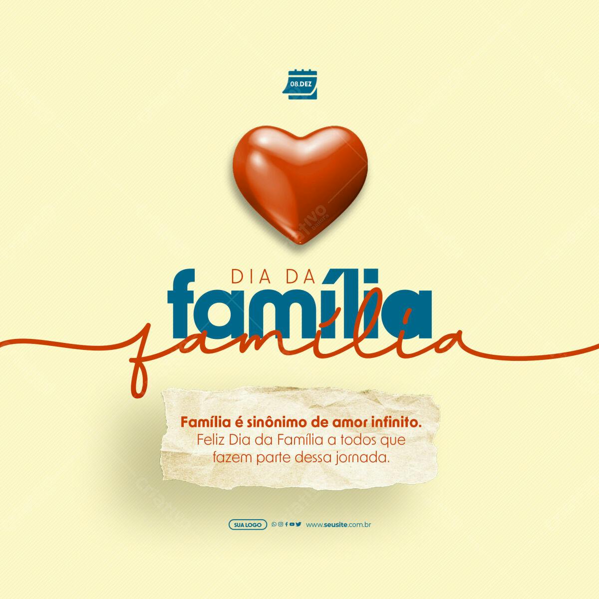 Postagem Dia da Família PSD Editável