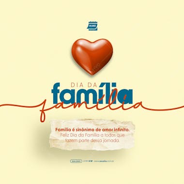 Social media dia da família amor infinito