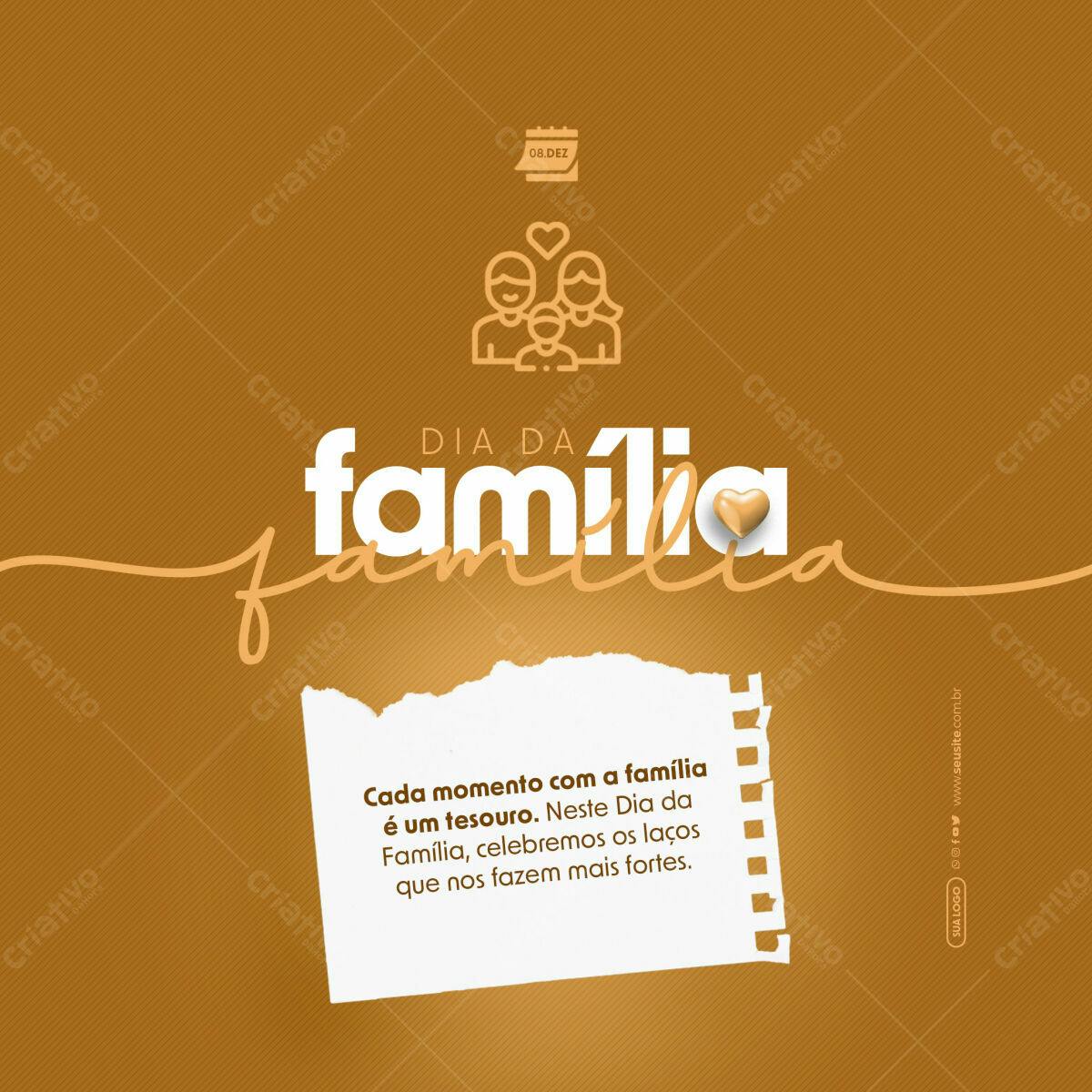 Post para Dia da Família PSD Editável