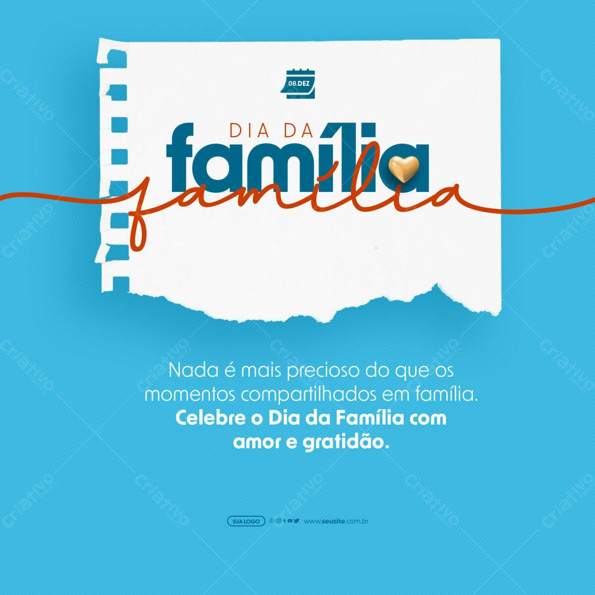 Post para Dia da Família PSD Editável