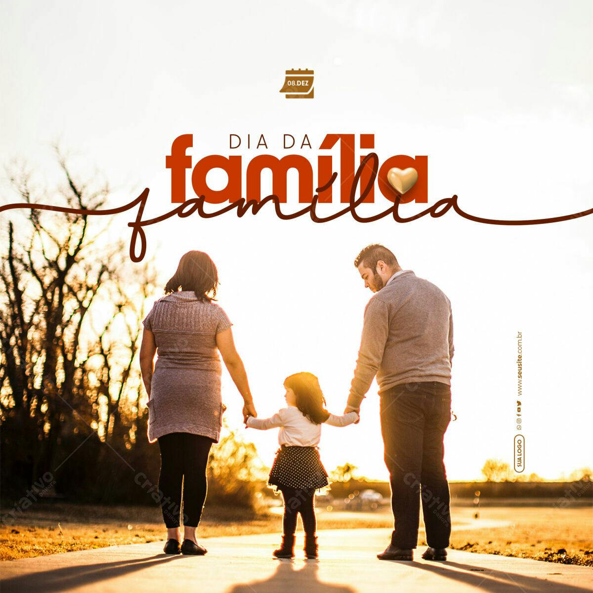Post para o Dia da Família PSD Editável