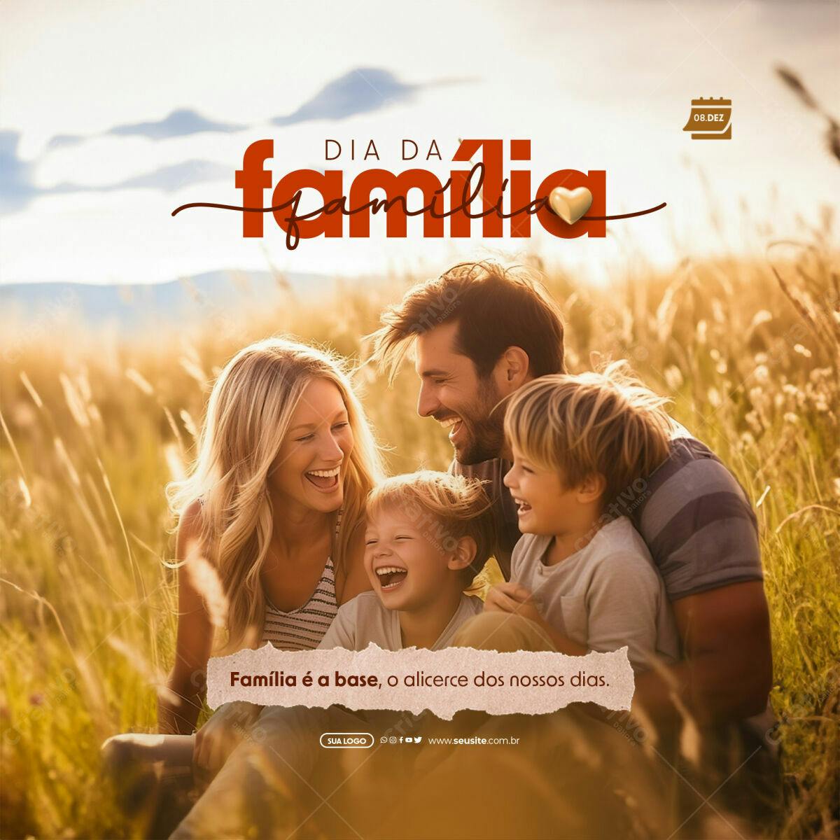 Post para Dia da Família PSD Editável