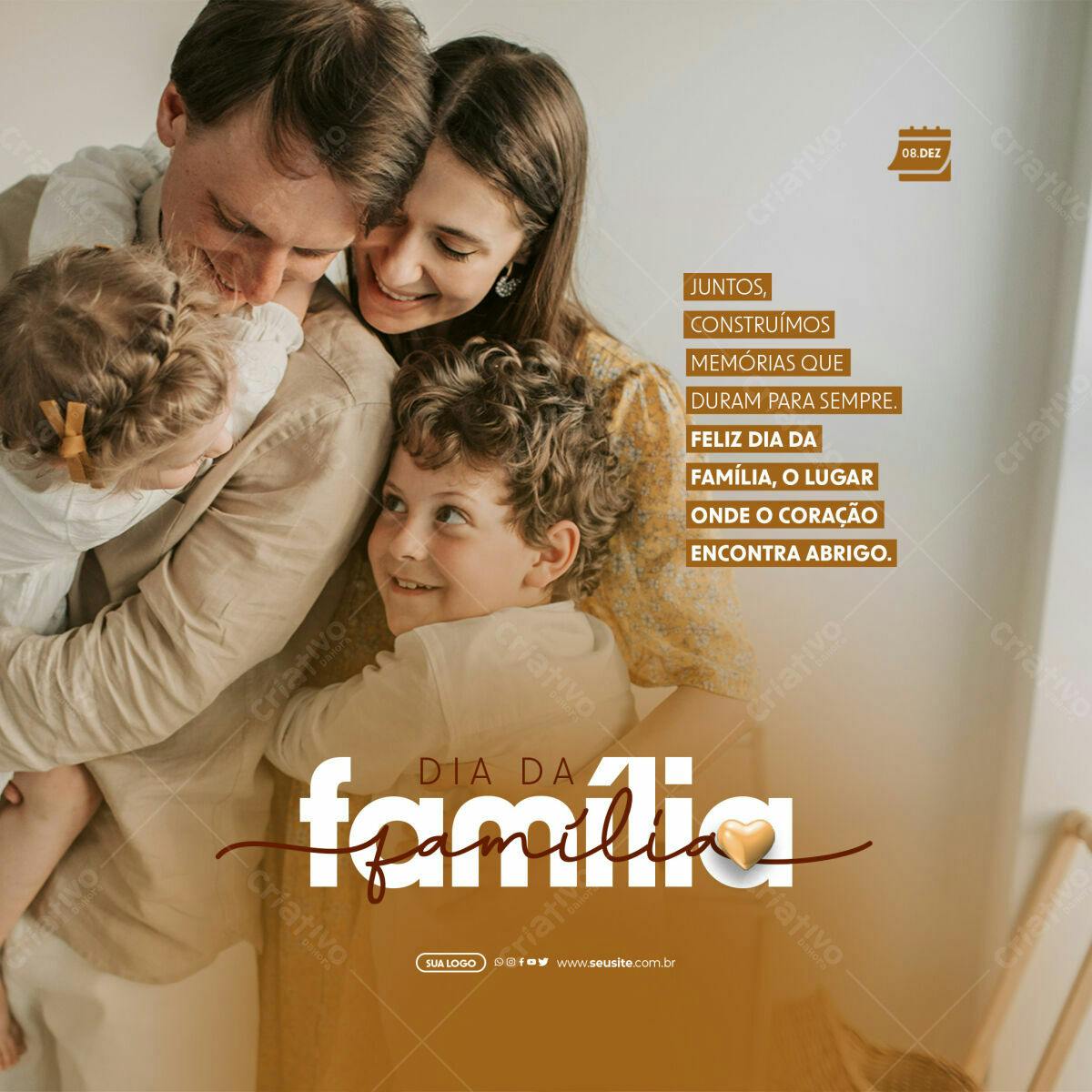 Postagem Dia da Família PSD Editável