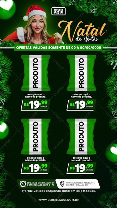 STORY | TABLÓIDE | FOLHETO | FELIZ NATAL | PSD EDITÁVEL