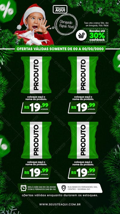 STORY | TABLÓIDE | FOLHETO | FELIZ NATAL | PSD EDITÁVEL