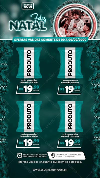 STORY | TABLÓIDE | FOLHETO | FELIZ NATAL | PSD EDITÁVEL
