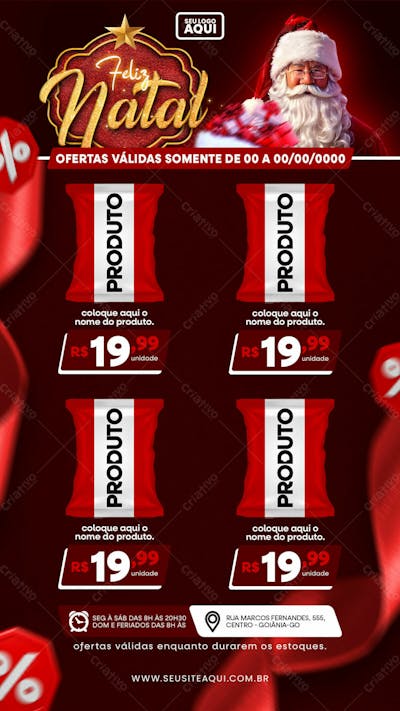 STORY | TABLÓIDE | FOLHETO | FELIZ NATAL | PSD EDITÁVEL