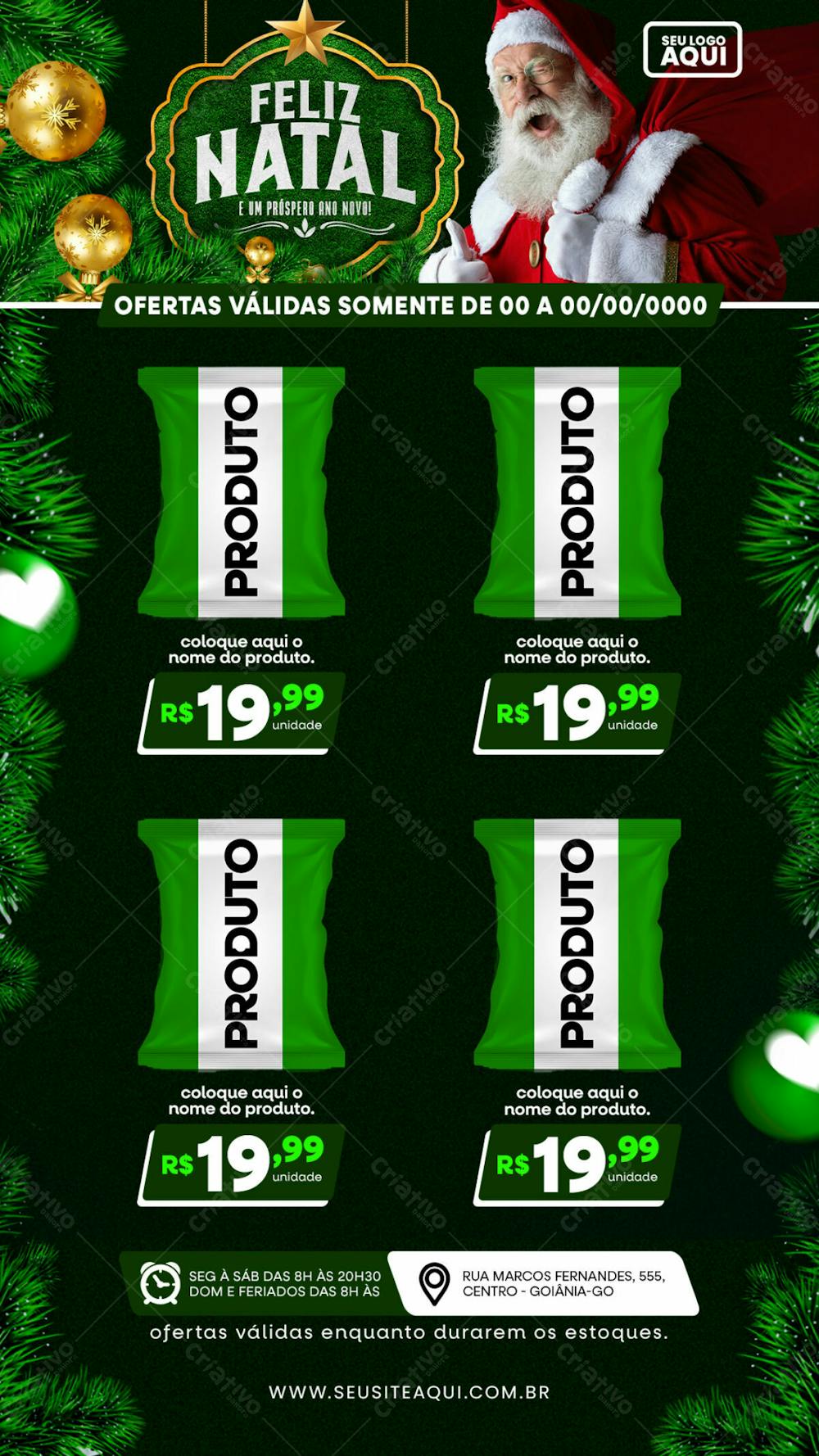STORY | TABLÓIDE | FOLHETO | FELIZ NATAL | PSD EDITÁVEL