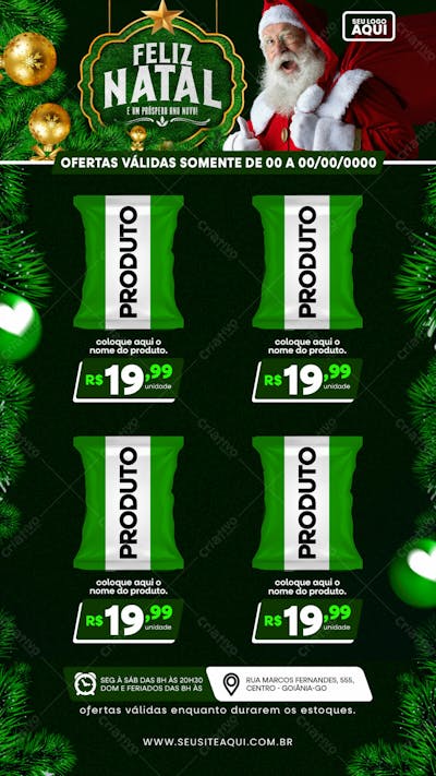 STORY | TABLÓIDE | FOLHETO | FELIZ NATAL | PSD EDITÁVEL
