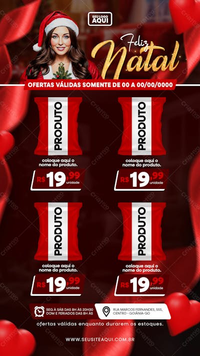 STORY | TABLÓIDE | FOLHETO | FELIZ NATAL | PSD EDITÁVEL