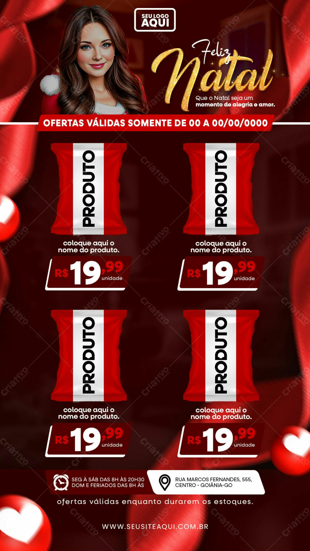Flyer de Natal com Ofertas PSD Editável