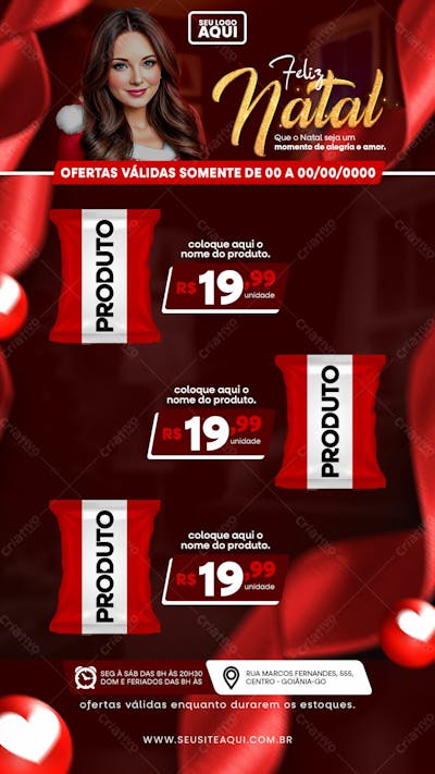 STORY | TABLÓIDE | FOLHETO | FELIZ NATAL | PSD EDITÁVEL