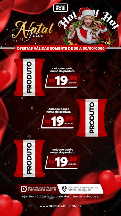 STORY | TABLÓIDE | FOLHETO | FELIZ NATAL | PSD EDITÁVEL