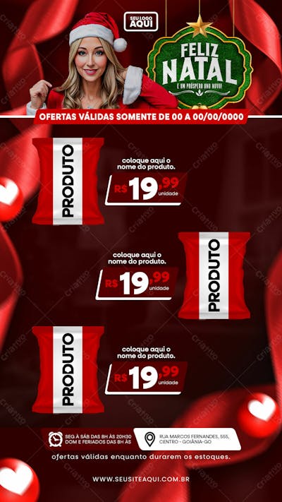 STORY | TABLÓIDE | FOLHETO | FELIZ NATAL | PSD EDITÁVEL