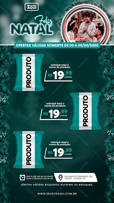 STORY | TABLÓIDE | FOLHETO | FELIZ NATAL | PSD EDITÁVEL