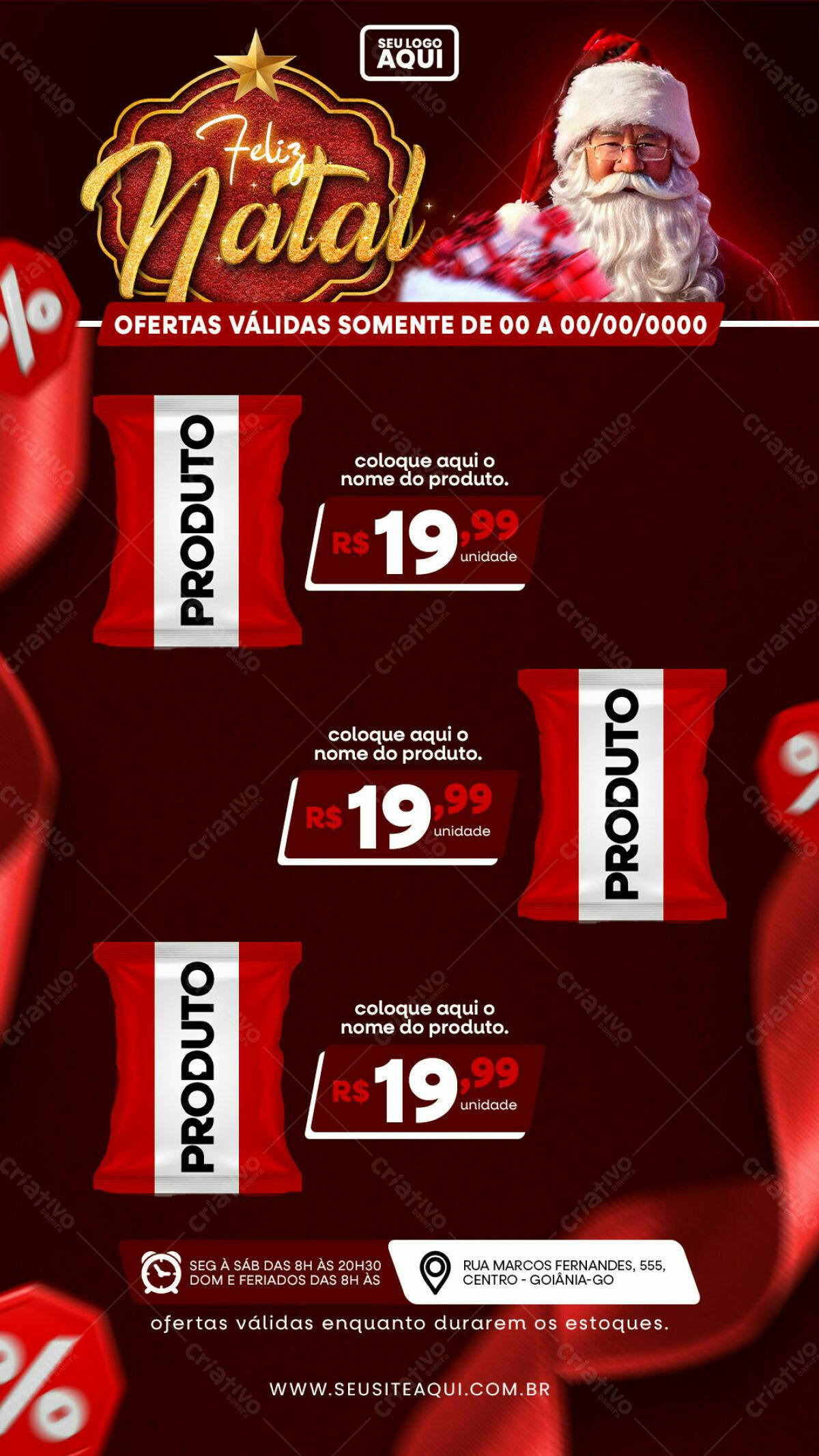 Flyer Natalino com Papai Noel PSD Editável